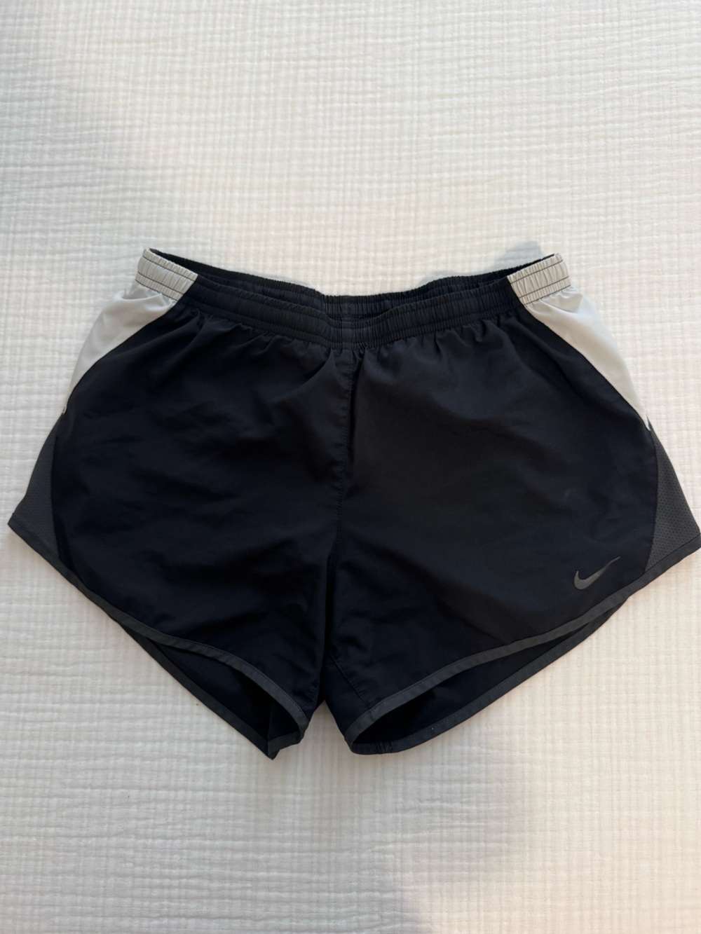 Nike Black Dri-FIT Athletic Shorts with White Logo